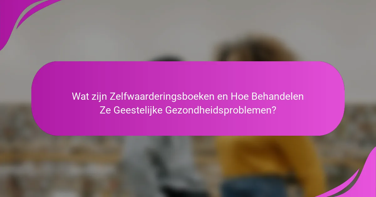 Wat zijn Zelfwaarderingsboeken en Hoe Behandelen Ze Geestelijke Gezondheidsproblemen?
